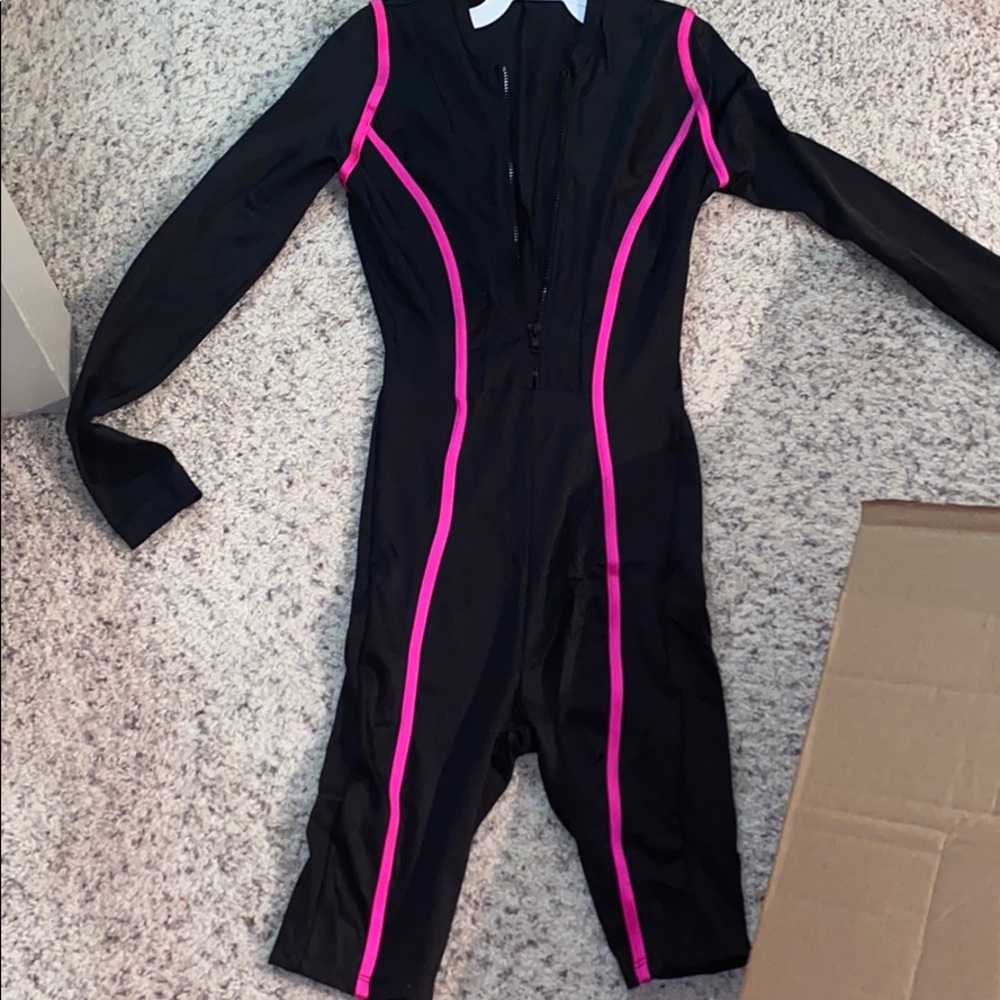 Long sleeve shorts jumpsuit
